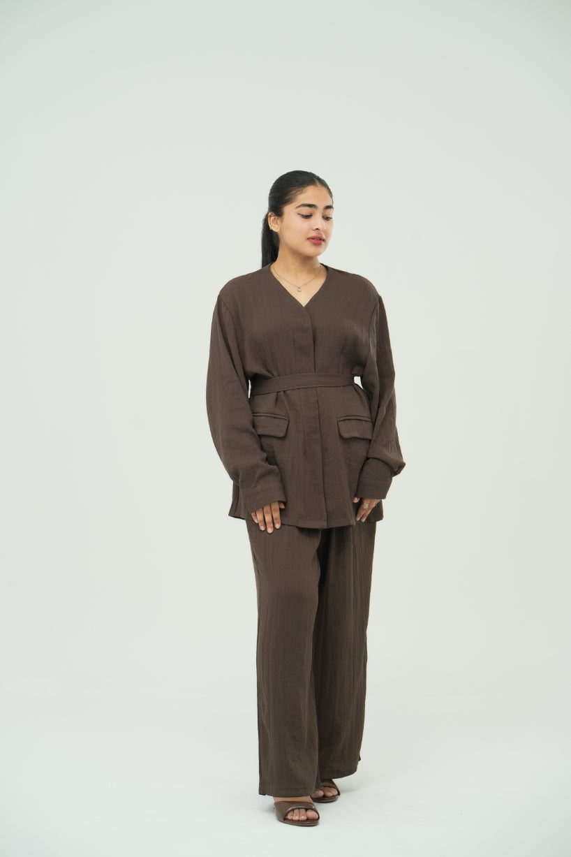 LINEA BELTED SUIT