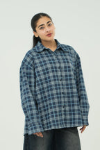 check denim shirt