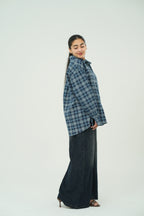 check denim shirt