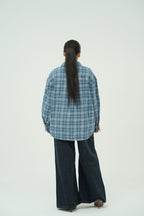 check denim shirt