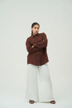 BROWN MINIMAL SHIRT