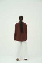 BROWN MINIMAL SHIRT