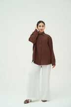 BROWN MINIMAL SHIRT