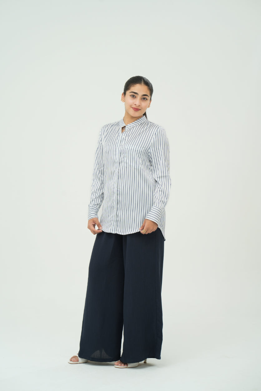 SATIN STRIPE SHIRT