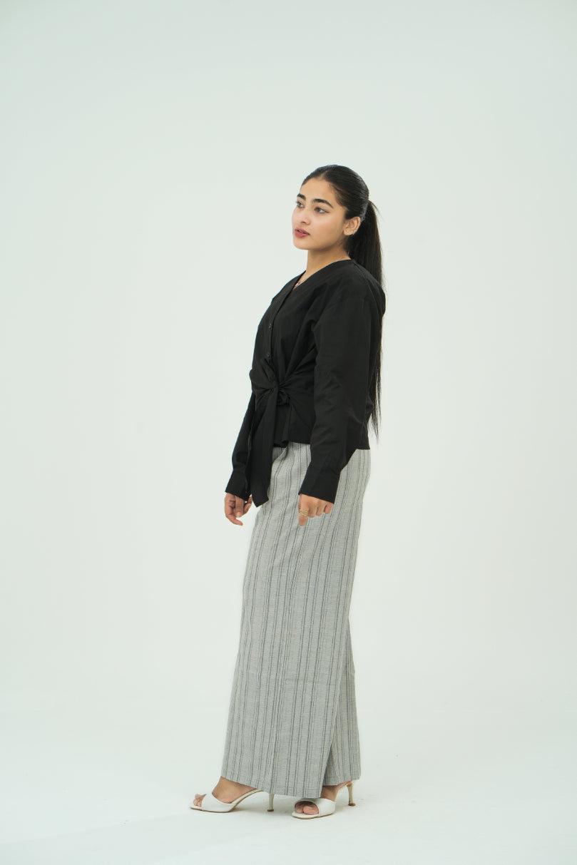 SIDE TIE WRAP SHIRT