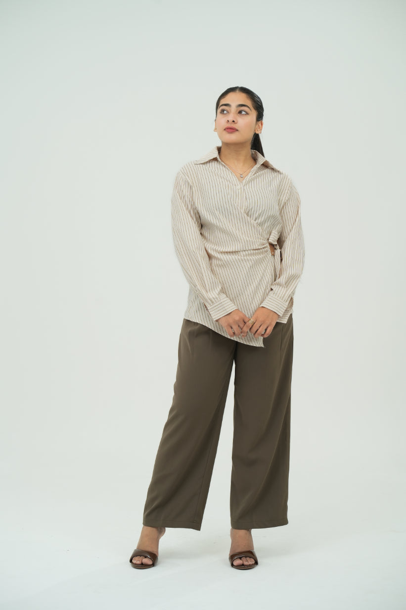 Strip wrap shirt