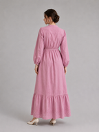 Button front maxi pink