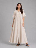 Soft stripe maxi - white
