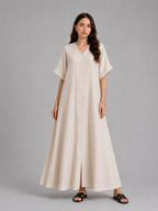 Soft stripe maxi - white
