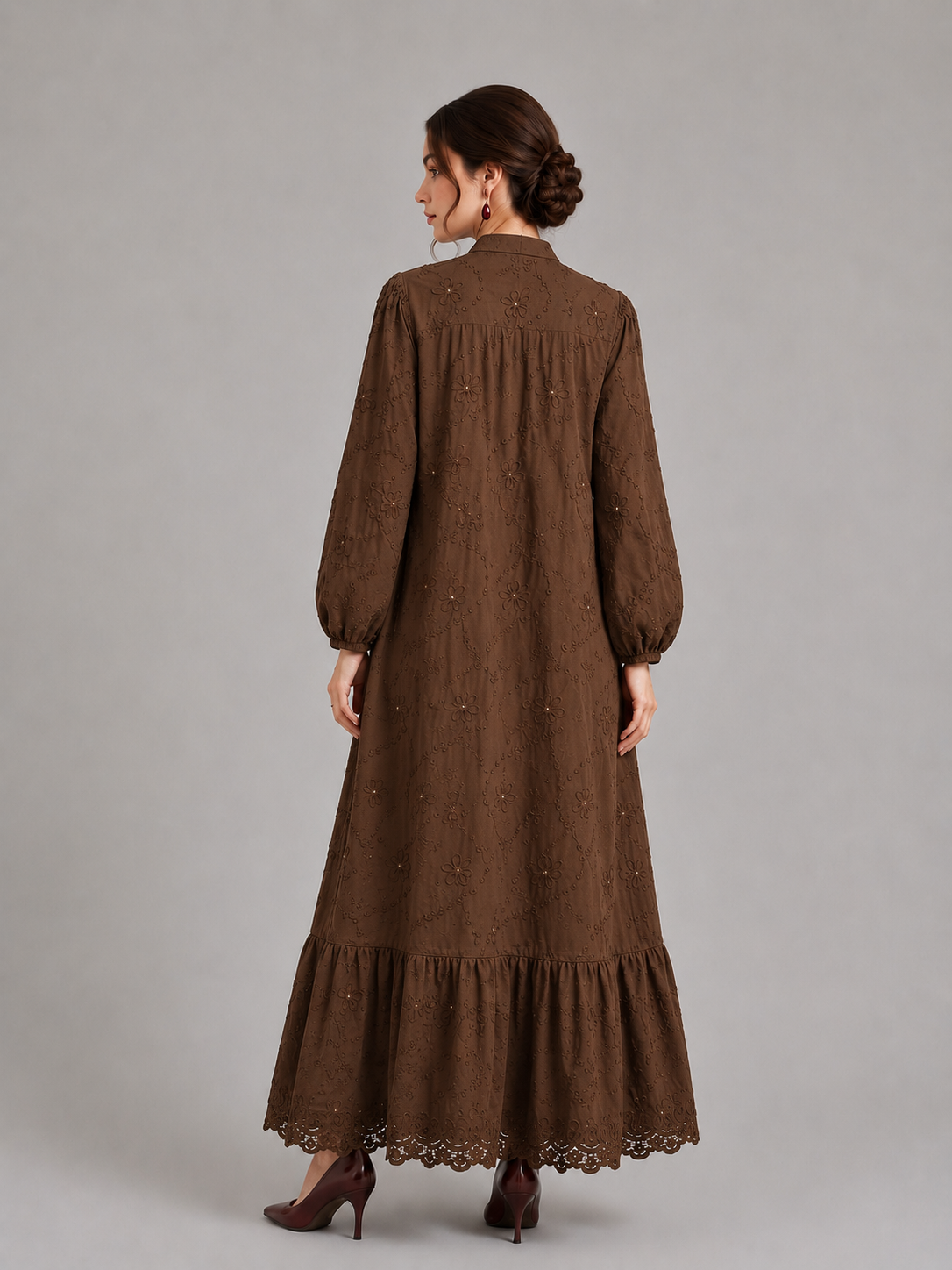 Embroidered long dresses
