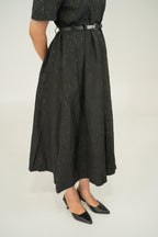 Pleated v neck dresses