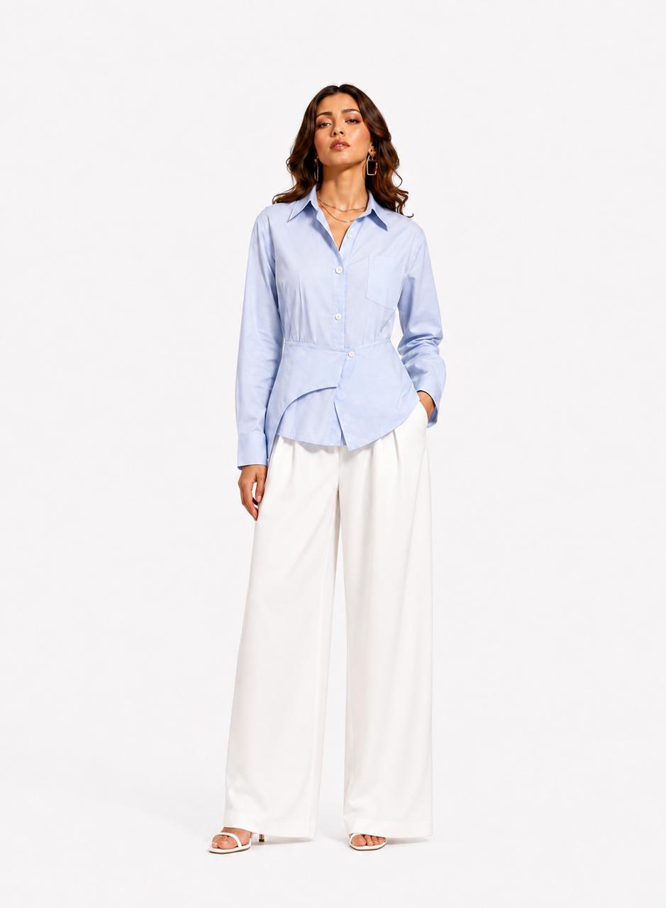 draped waist shirt