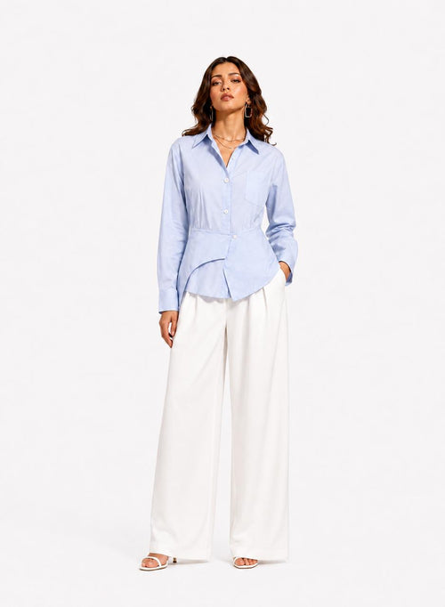 draped waist shirt