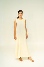 yellow soft flow maxi dresses