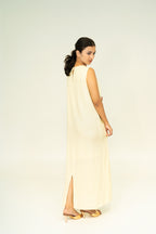 yellow soft flow maxi dresses