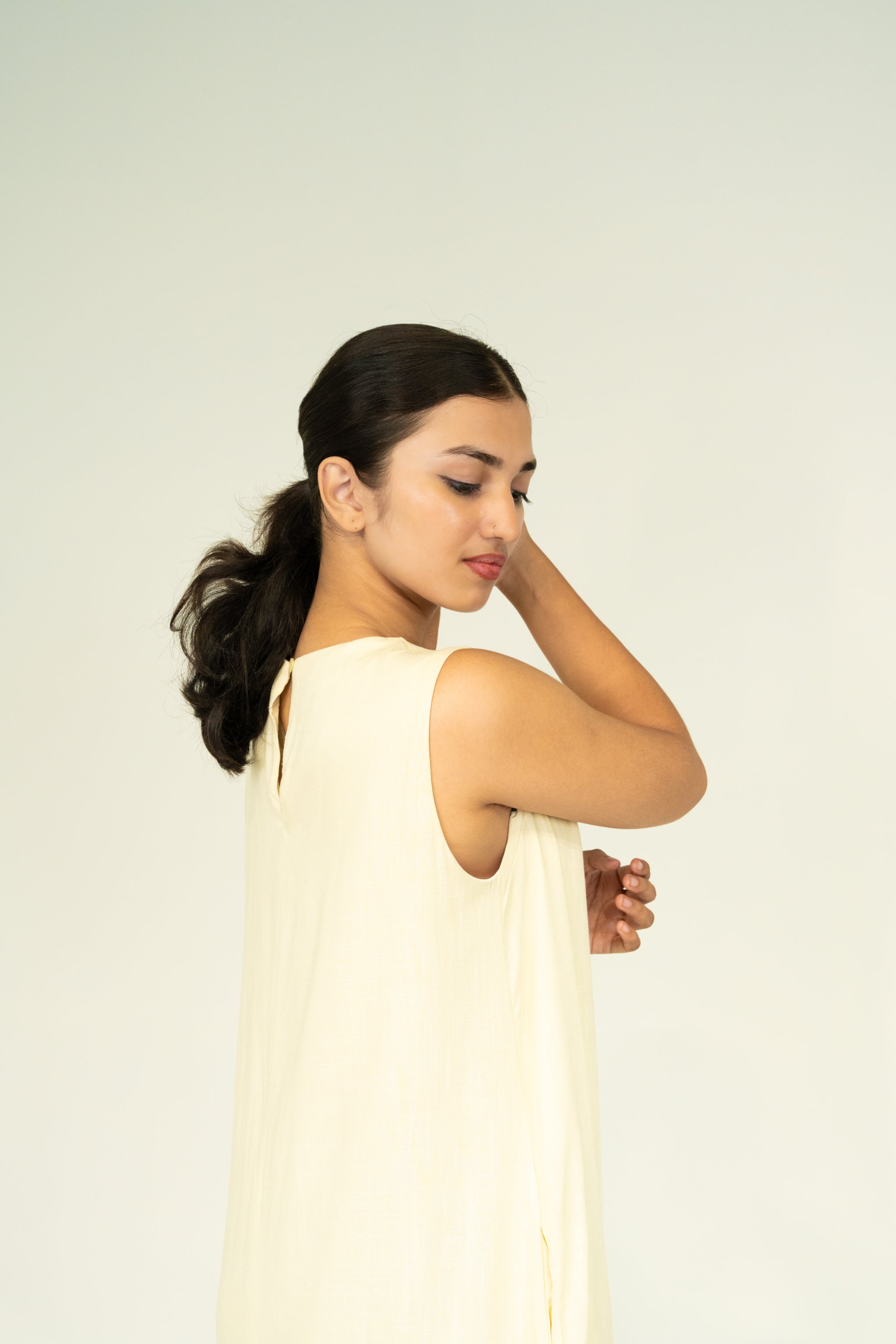 yellow soft flow maxi dresses