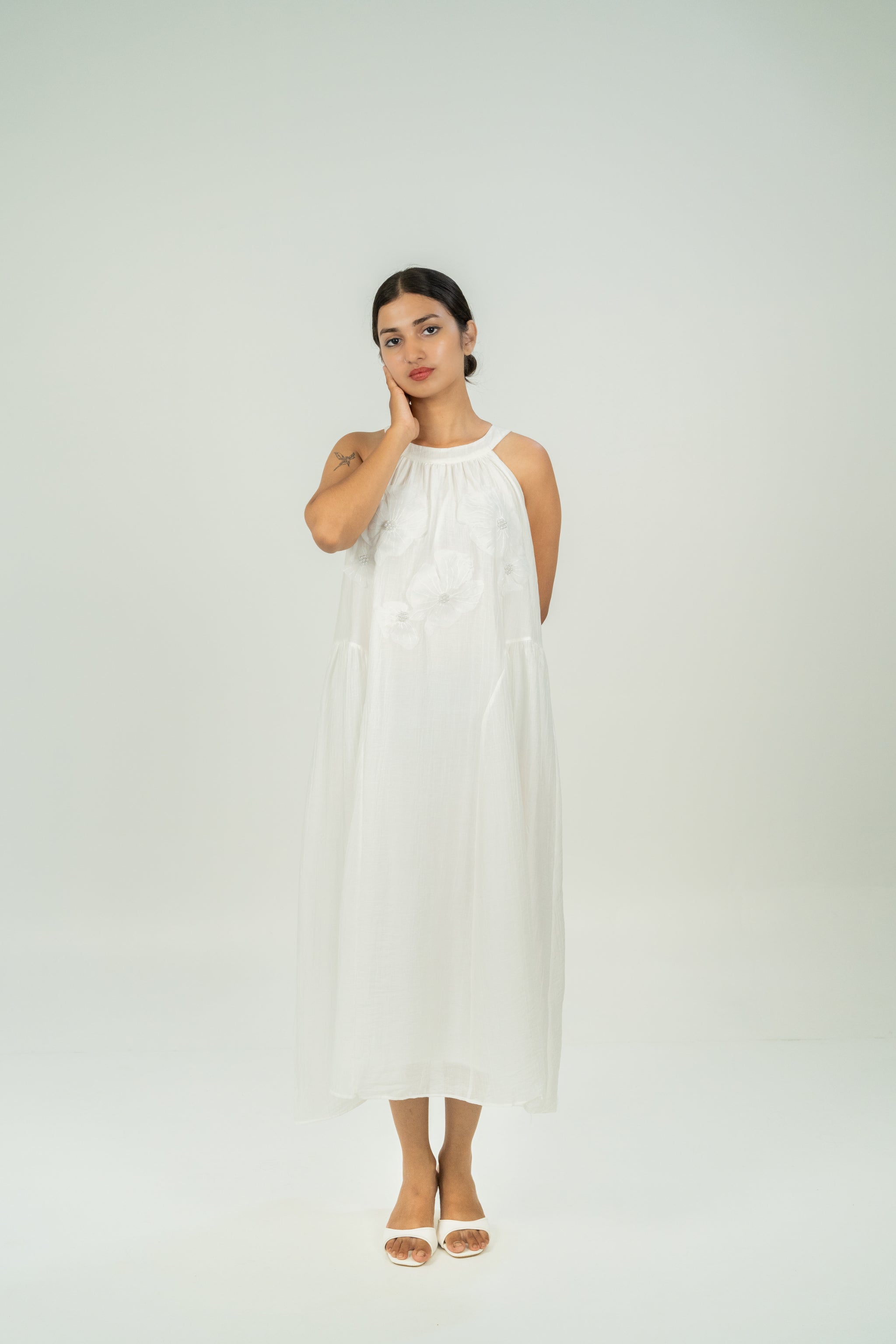 TIER MAXI WHITE DRESS